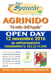 Open Day Agrinido "Al nido dell'Aquila" @ Società agricola Bio Farm Spineto s. s.