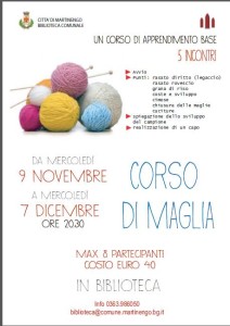 Corso di maglia @ Biblioteca Comunale 