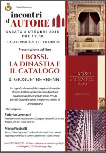 "Incontri d'Autore" - I Bossi. La dinastia e il catalogo @ Sala consiliare del Filandone, Martinengo | Martinengo | Lombardia | Italia