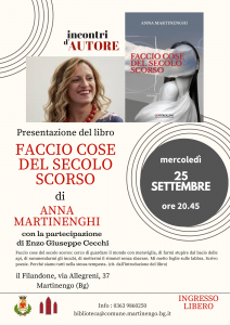 Biblioteca, Incontri d'autore con Anna Martinenghi @ Filandone