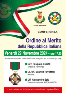 Biblioteca, conferenza Ordine al Merito della Repubblica Italiana @ Biblioteca