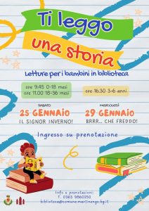 Martinengo, TI LEGGO UNA STORIA. LETTURE PER BAMBINI 0-6 ANNI @ Biblioteca