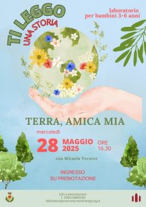 TI LEGGO UNA STORIA. LABORATORIO E LETTURE PER BAMBINI 3-6 ANNI @ Biblioteca Comunale