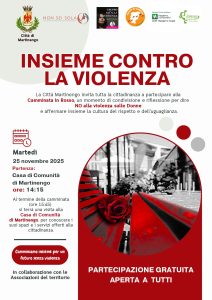 Camminata in Rosso, insieme contro la violenza @ centro storico di Martinengo