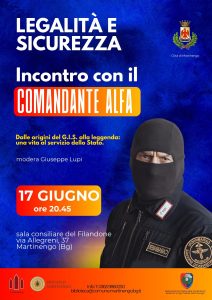 Legalità e sicurezza - Incontro con il Comandante Alfa @ Filandone di Martinengo