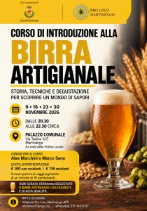 Corso di introduzione alla BIRRA ARTIGIANALE @ Palazzo Comunale